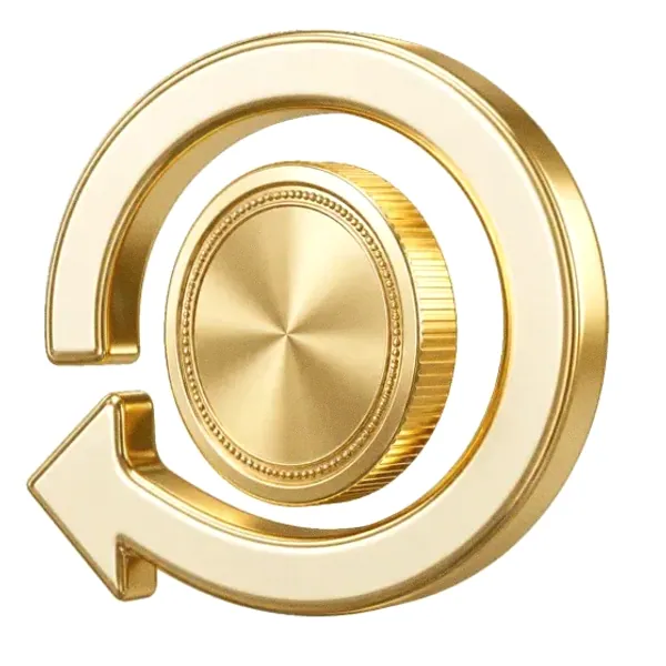 Coin with circular arrow — SlotsCharm