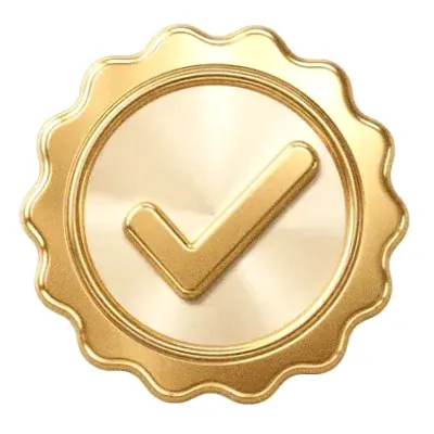 Checkmark badge — SlotsCharm