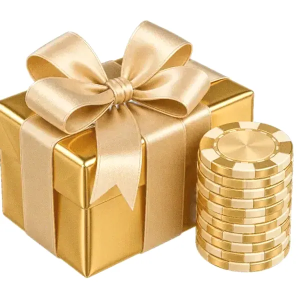 Gift box and chips — SlotsCharm