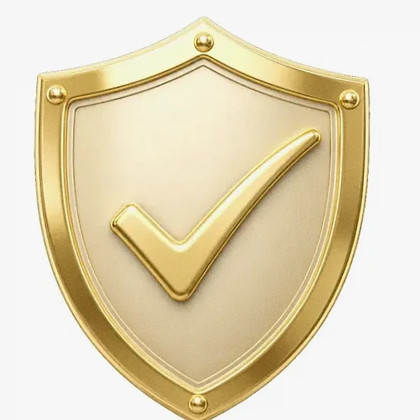 Checkmark shield — SlotsCharm