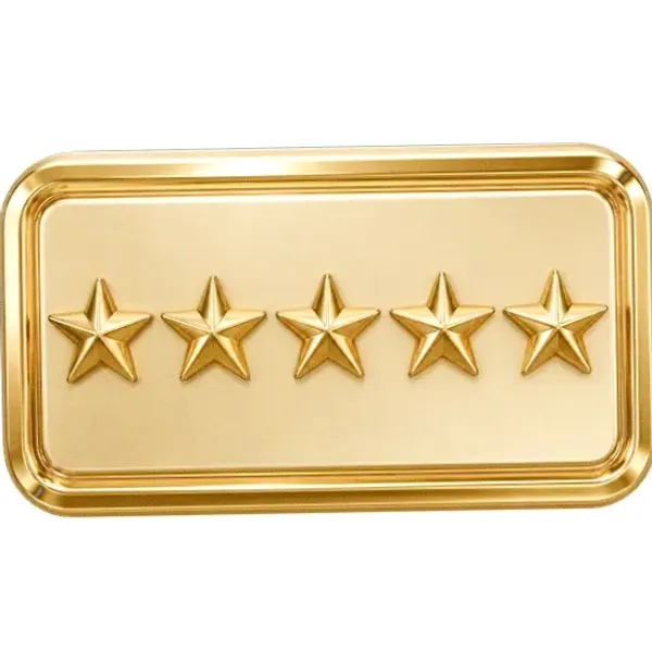 Five-star rating plaque — SlotsCharm